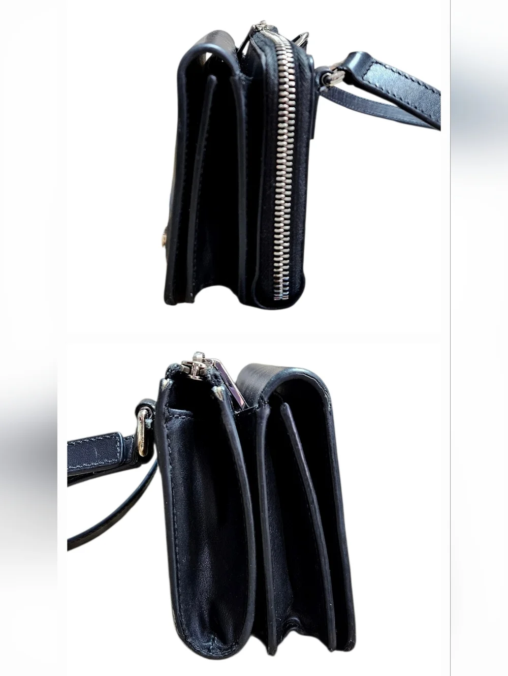 Dolce & Gabbana | DG Logo Leather Accordion Crossbody | Black - Picture 7 of 16